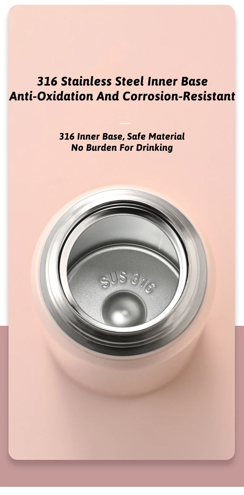 500ml 6-Layer Vacuum Thermos Tumbler – One-Touch Lid, 316 SS, Triple Seal Leakproof, Curved Spout, Soft-Touch Matte, 6 Colors