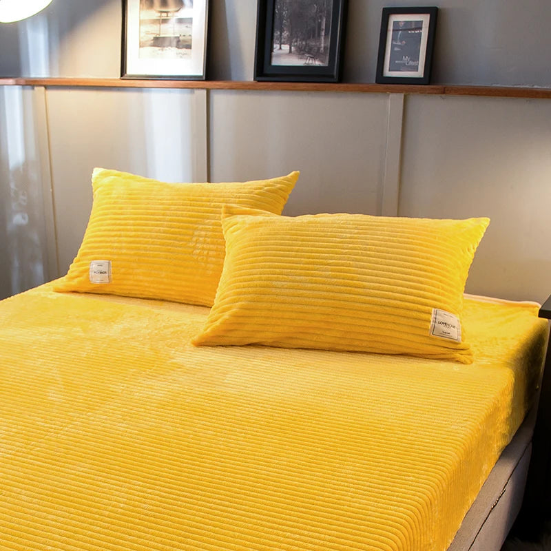 Puffy Plush Duvet Cover Set – Super Soft Thickened Bedding for Fall & Winter, Double Bed