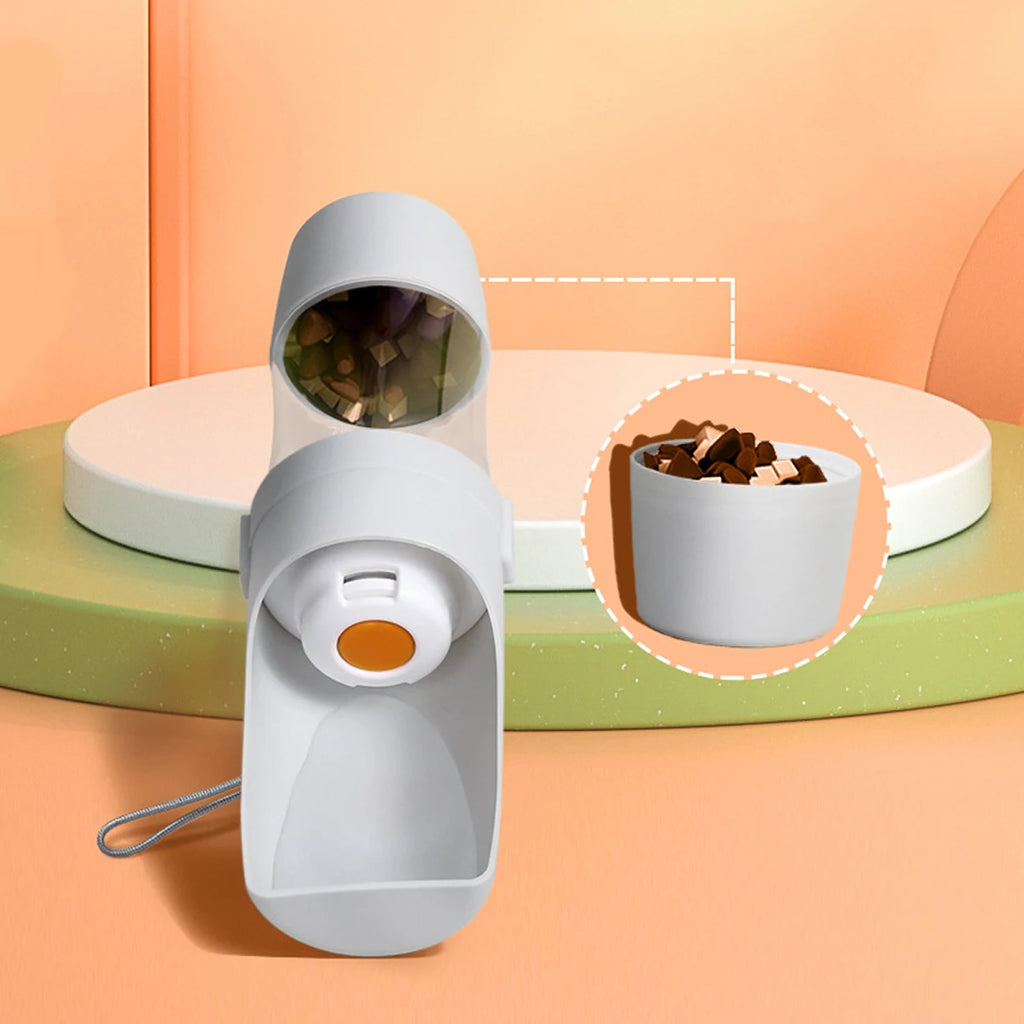 500ml Portable Dog & Cat Water Bottle with Feeder Bowl – Outdoor Travel Pet Water Dispenser