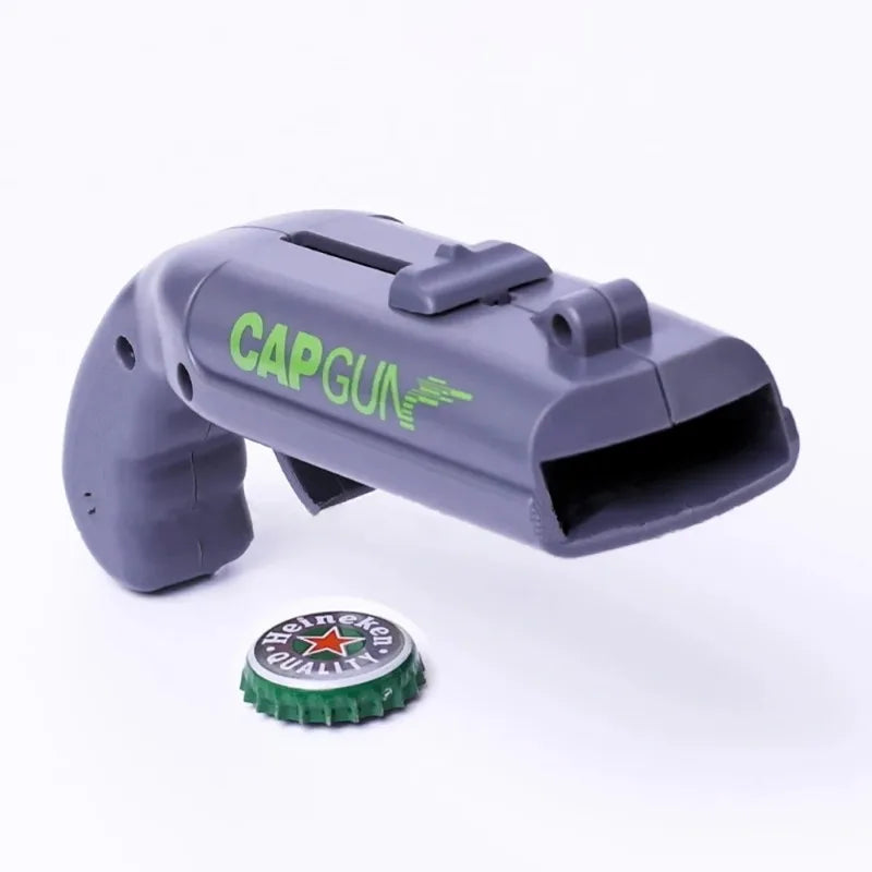 Cap Gun Beer Bottle Opener — Portable Launcher Bar Tool