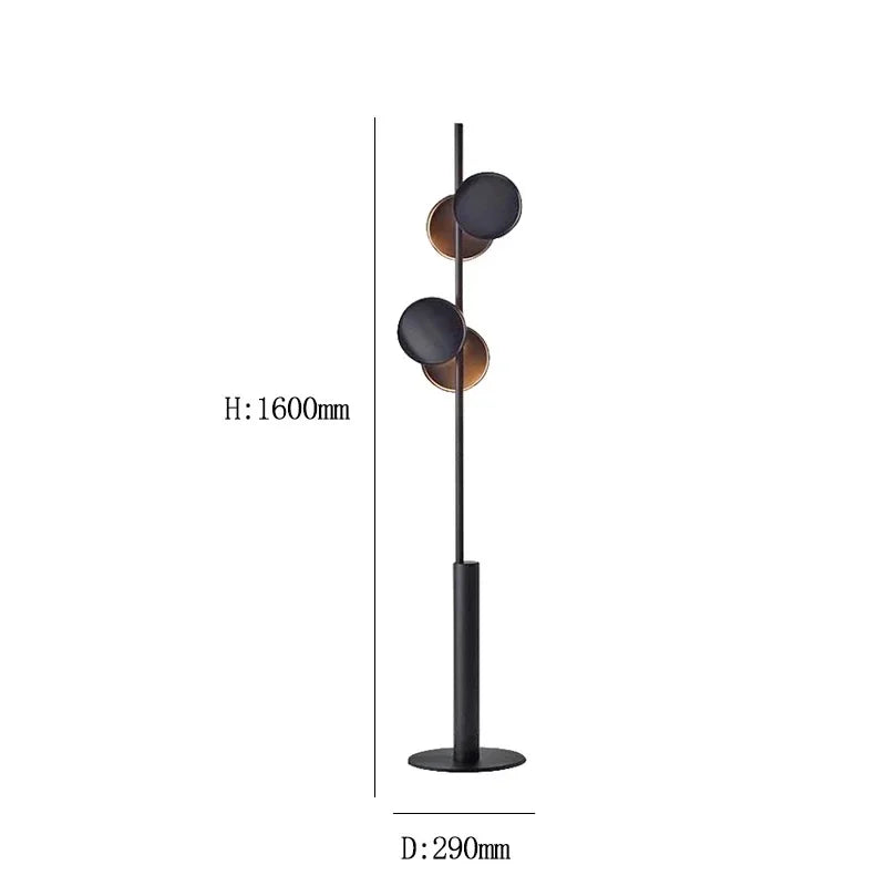Black Disc Lamp – Sculptural LED Accent Lighting