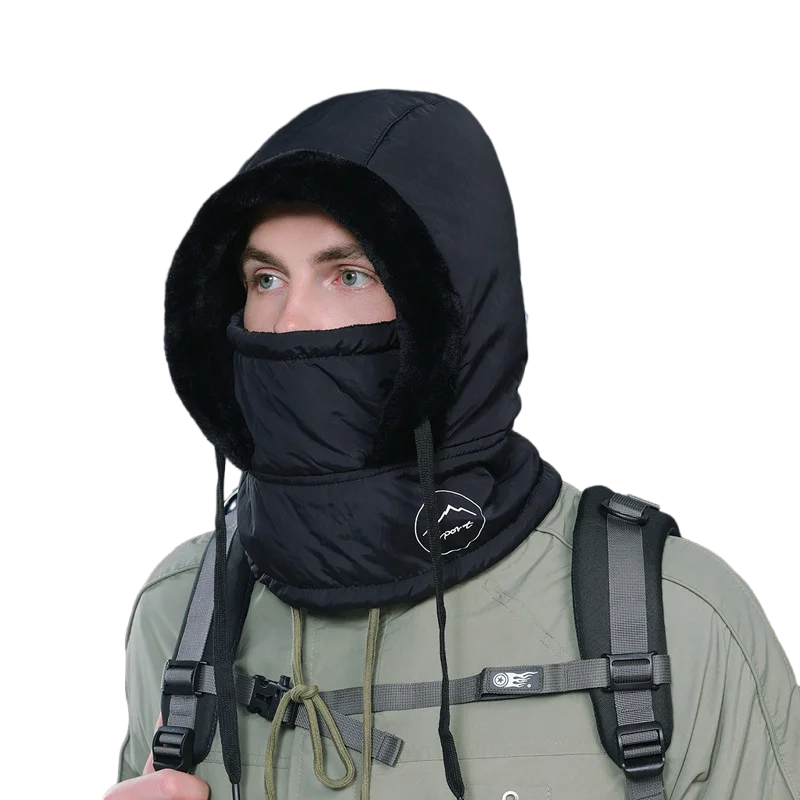 Plush Winter Balaclava Hood with Face and Neck Cover