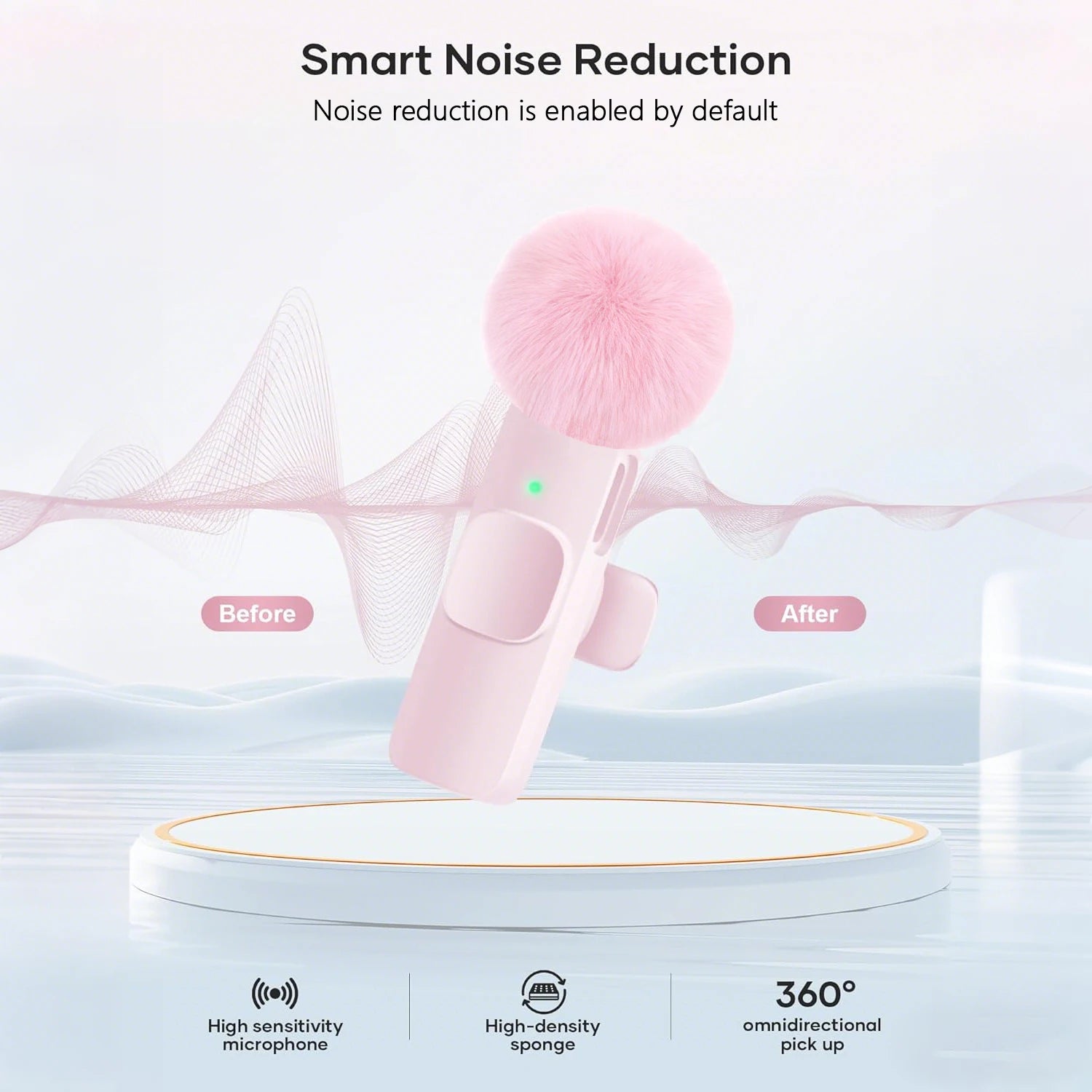 Crystal Clear Audio. Zero Setup. — Wireless Lavalier Microphone | Type-C, Plug & Play, 30m Range, Noise Reduction, 360° Pickup, 4 Colors