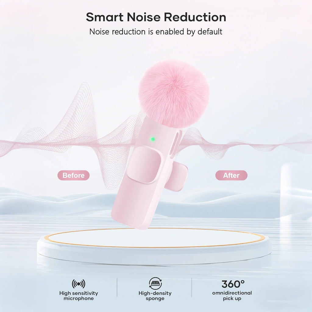 Crystal Clear Audio. Zero Setup. — Wireless Lavalier Microphone | Type-C, Plug & Play, 30m Range, Noise Reduction, 360° Pickup, 4 Colors