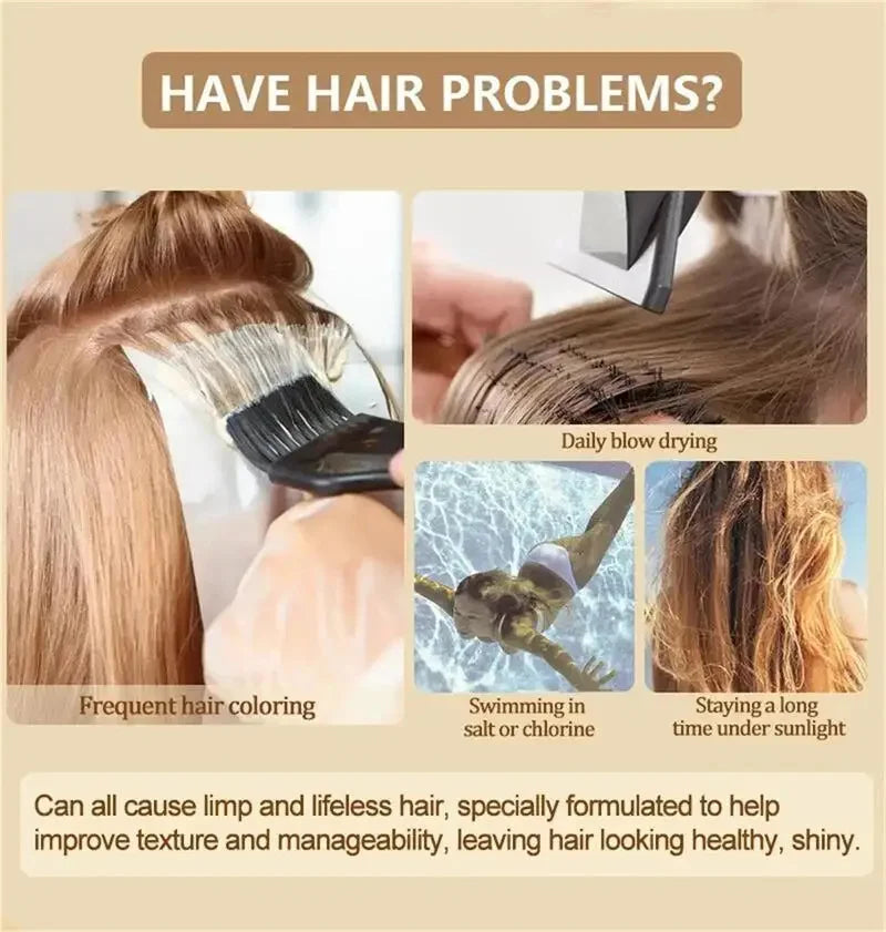 Magic Keratin Hair Enhancing Oil Fast Restore Hair Soft Smooth Shiny Deep Moisturizer Frizzy Dry Scalp Korean Hair Care Products