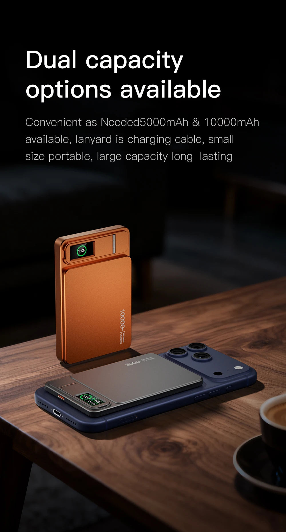 10000mAh Slim Power Bank — Lightweight Portable Charger for Everyday Carry