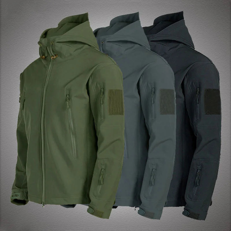 Men's Military Shark Skin Tactical Bomber Jacket — Outdoor Windproof Flight Jacket