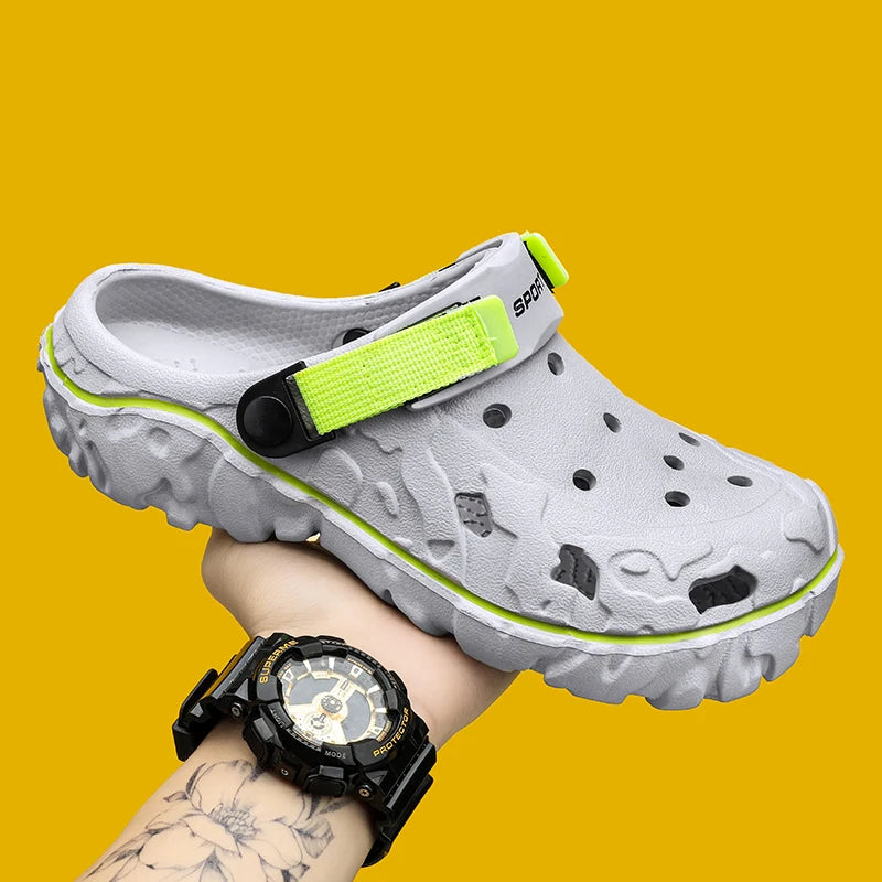 Men's Summer Clogs — Non-Slip Breathable Thick Bottom Beach Sandals Big Size 45 46 47