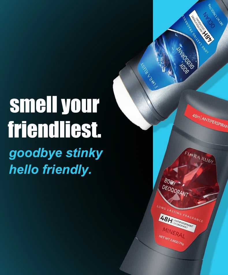 Men’s 72-Hour Odor Control Deodorant Stick 74g – Glacier Scent Antiperspirant Body Care