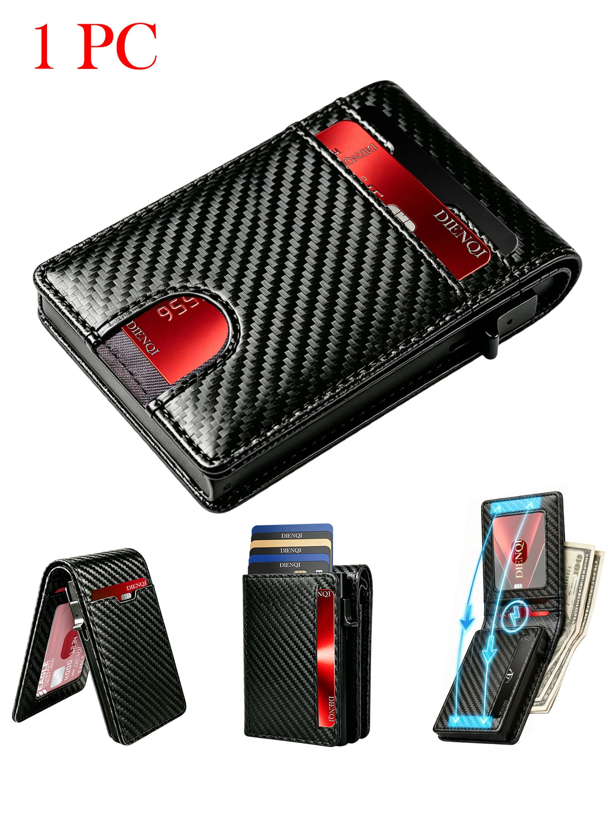 RFID Blocking Credit Card Holder Wallet for Men – Hardcase Smart Wallet with ID Slot