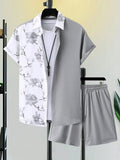 Men's Hawaiian Short Sleeve Shirt & Beach Shorts Set – Summer Vacation 2-Piece