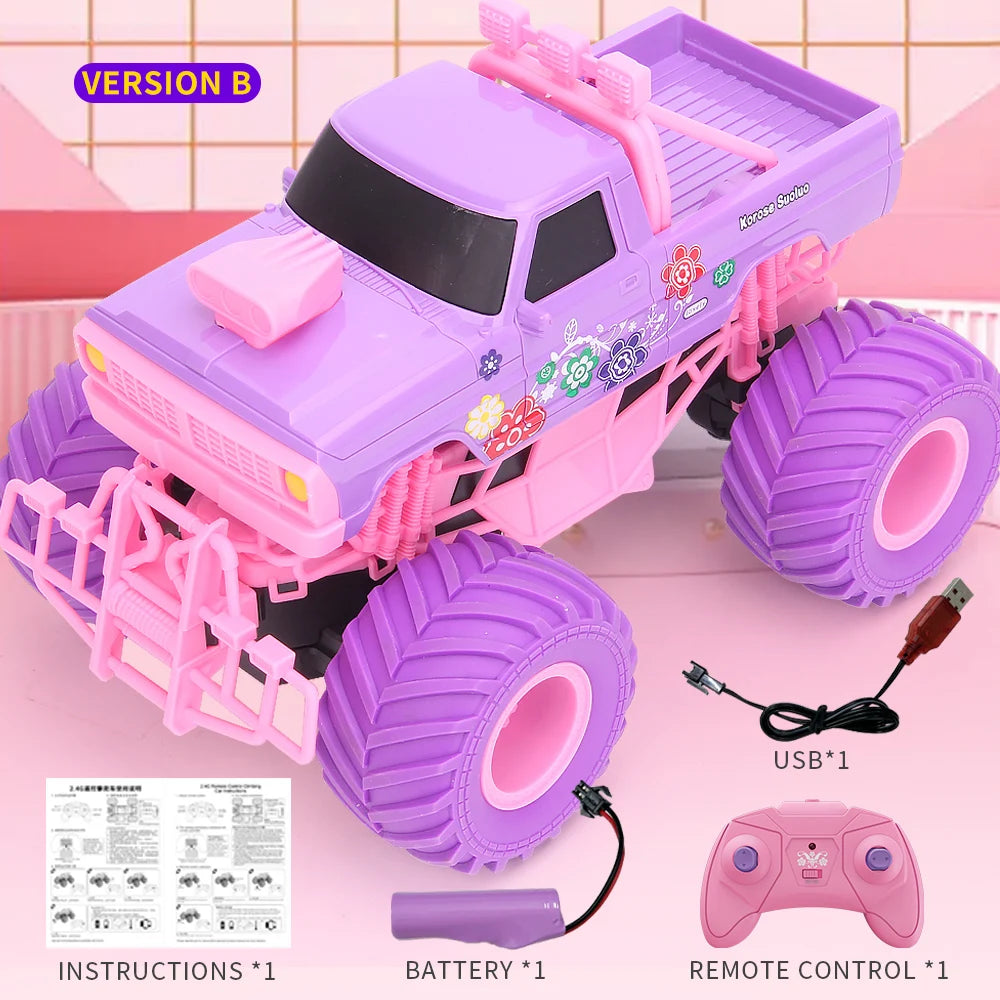 Pink Remote Control Truck – 2.4G Off-Road Climbing RC Pickup