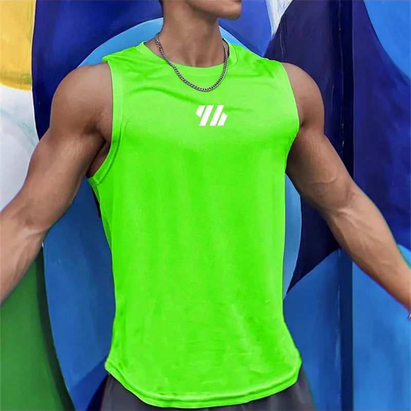 Men's Mesh Sleeveless Gym Vest — Breathable Athletic Training Top