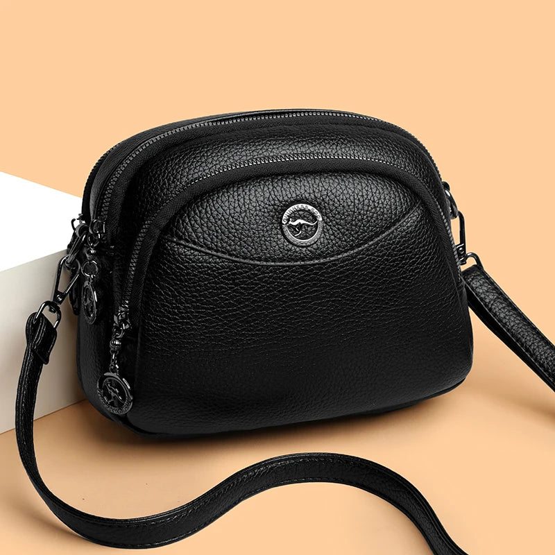 Luxury Solid Color Square Shoulder Crossbody Bag – Vintage PU Leather Messenger Handbag for Women