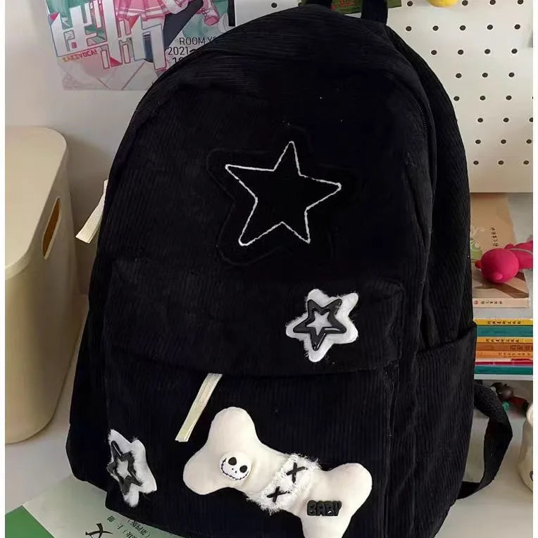Corduroy Backpack – Girls School & Everyday Book Bag