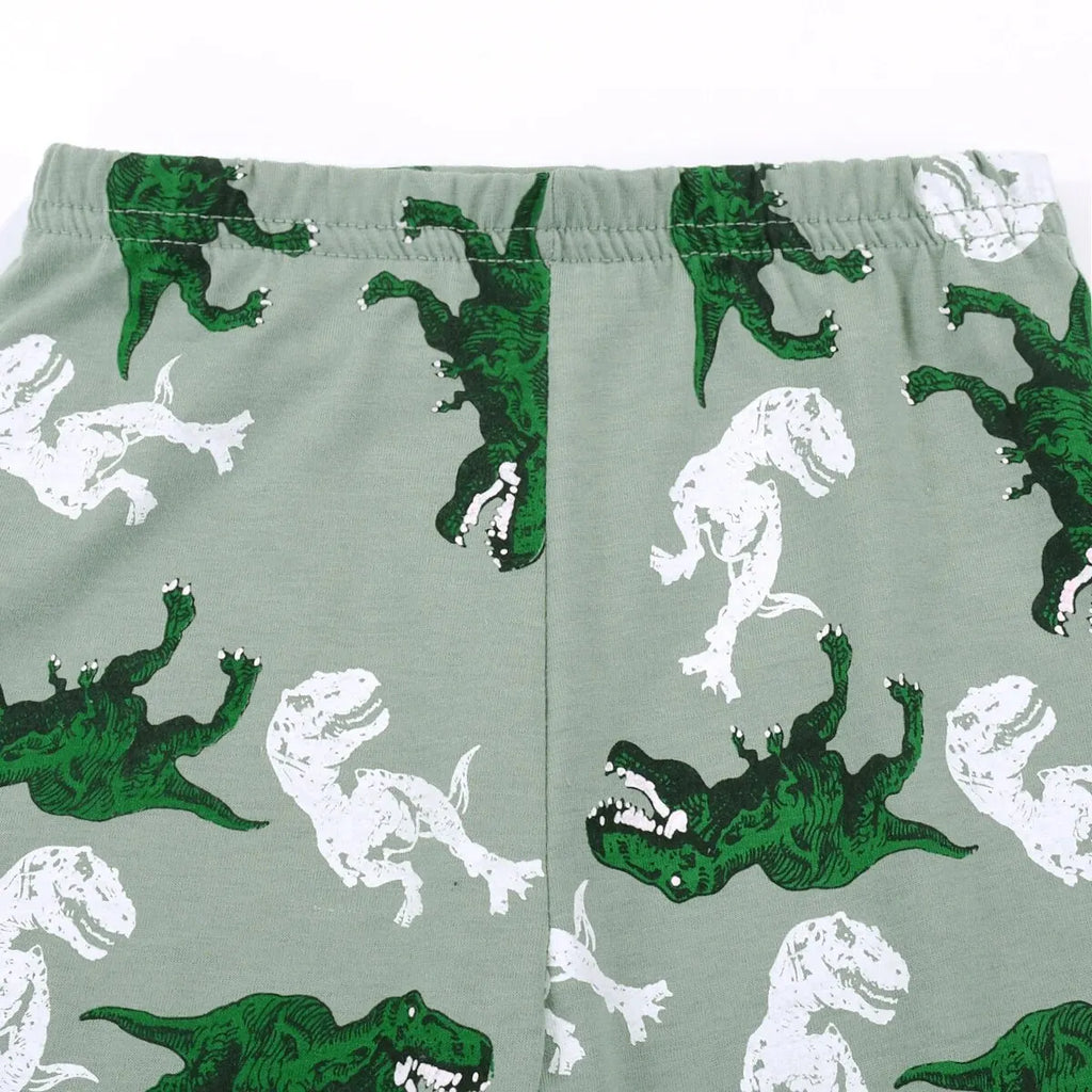 Kids' T-Rex Dinosaur Pajamas Set | Long Sleeve Top & Pants Comfy Casual Boys Loungewear