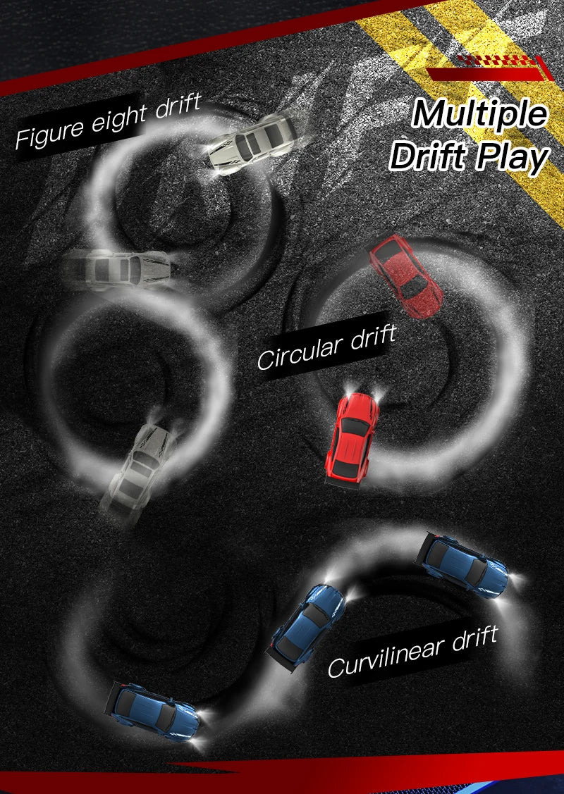 KF20 1/64 Scale Mini 4WD RC Drift Car – High Speed GTR Desktop Racing Model