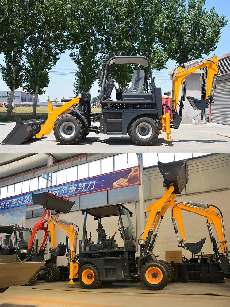 3 Ton Backhoe Loader – CE/EPA/Euro V Certified Front Loader & Digger for Farm & Construction