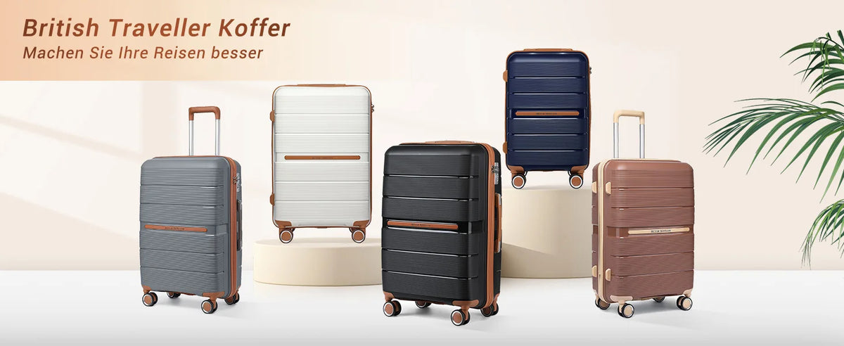 British Traveler PP Luggage – 8 Spinner Wheels & TSA Lock