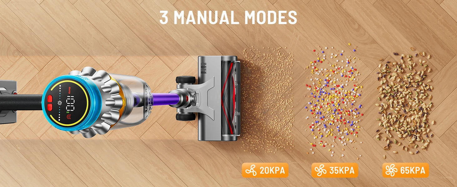 VAKERR X15 Pro Cordless Vacuum Cleaner — 650W 65KPa Strong Suction, 70-Min Runtime for Pet Hair & Carpet