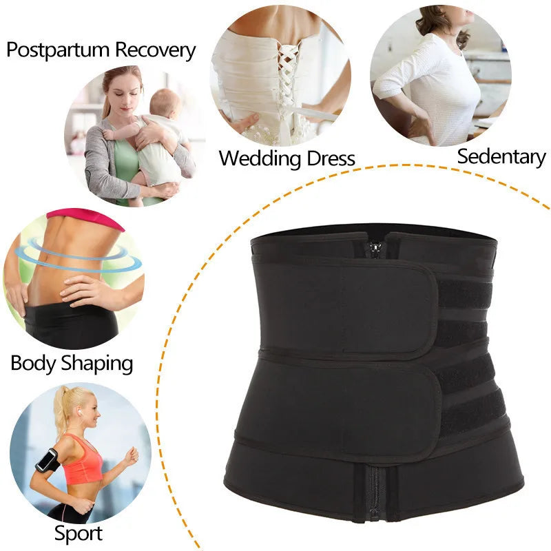 Waist Trainer Sweat Belt — Slimming Cincher for Workouts & Everyday Wear