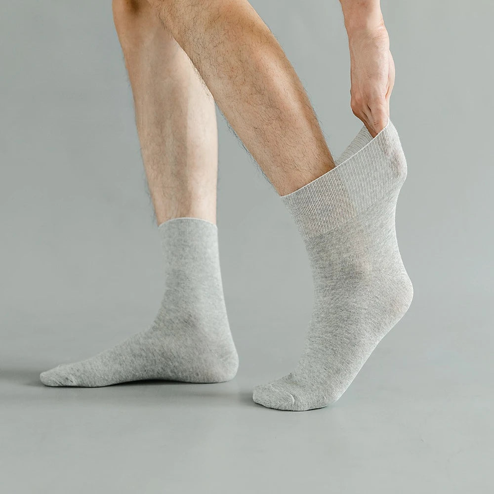 Women's Diabetic Non-Binding Socks – 5 Pairs for Pregnant, Elderly & Everyday Comfortable Breathable Black & White