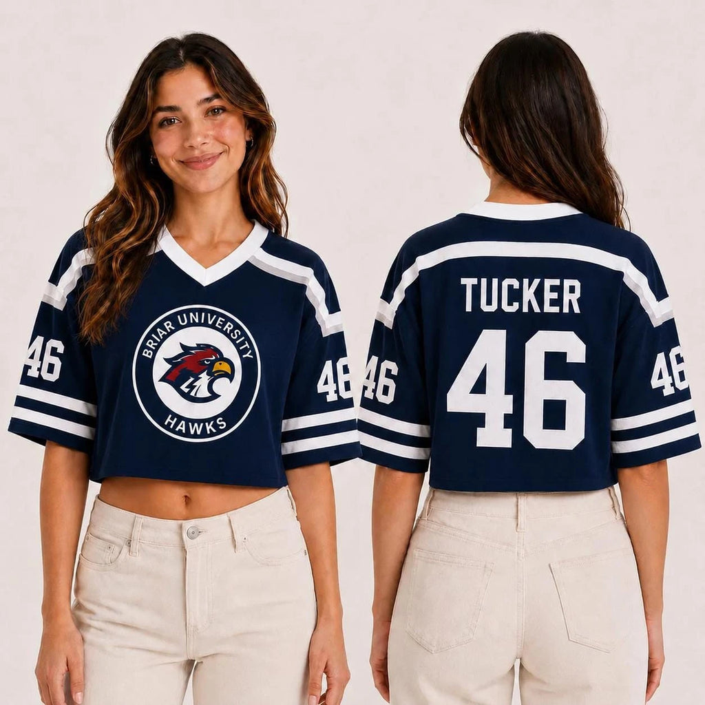 Briar University Hawks Hockey Jersey T-Shirt — Off Campus Bookish Fan Tee
