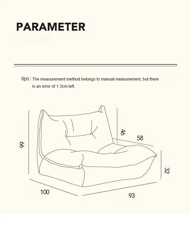 Caterpillar Floor Lounge Chair with Deep Seat