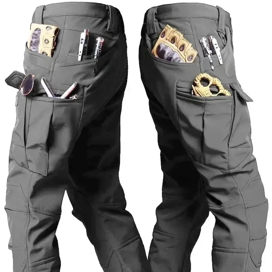 Men's Camo Waterproof Tactical Jacket & Fleece Pants Set – Winter Hunting Outdoor 2-Piece