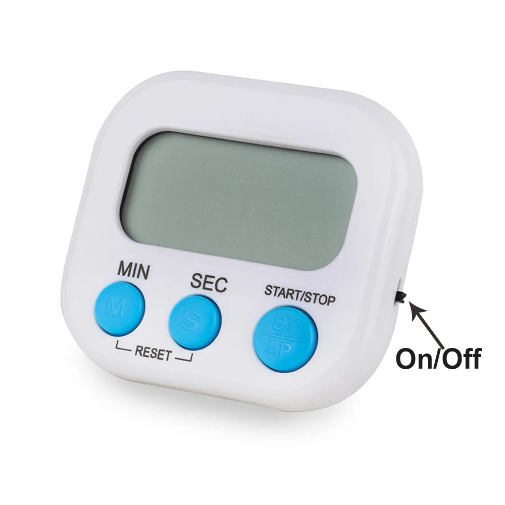 Digital Kitchen Timer – 99-Minute Magnetic Countdown Timer with Stand & Loud Alarm