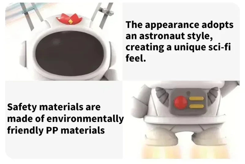Photoluminescent Astronaut Gyro Flyer – Levitating Tether Retrieval Spacecraft Sensory Toy