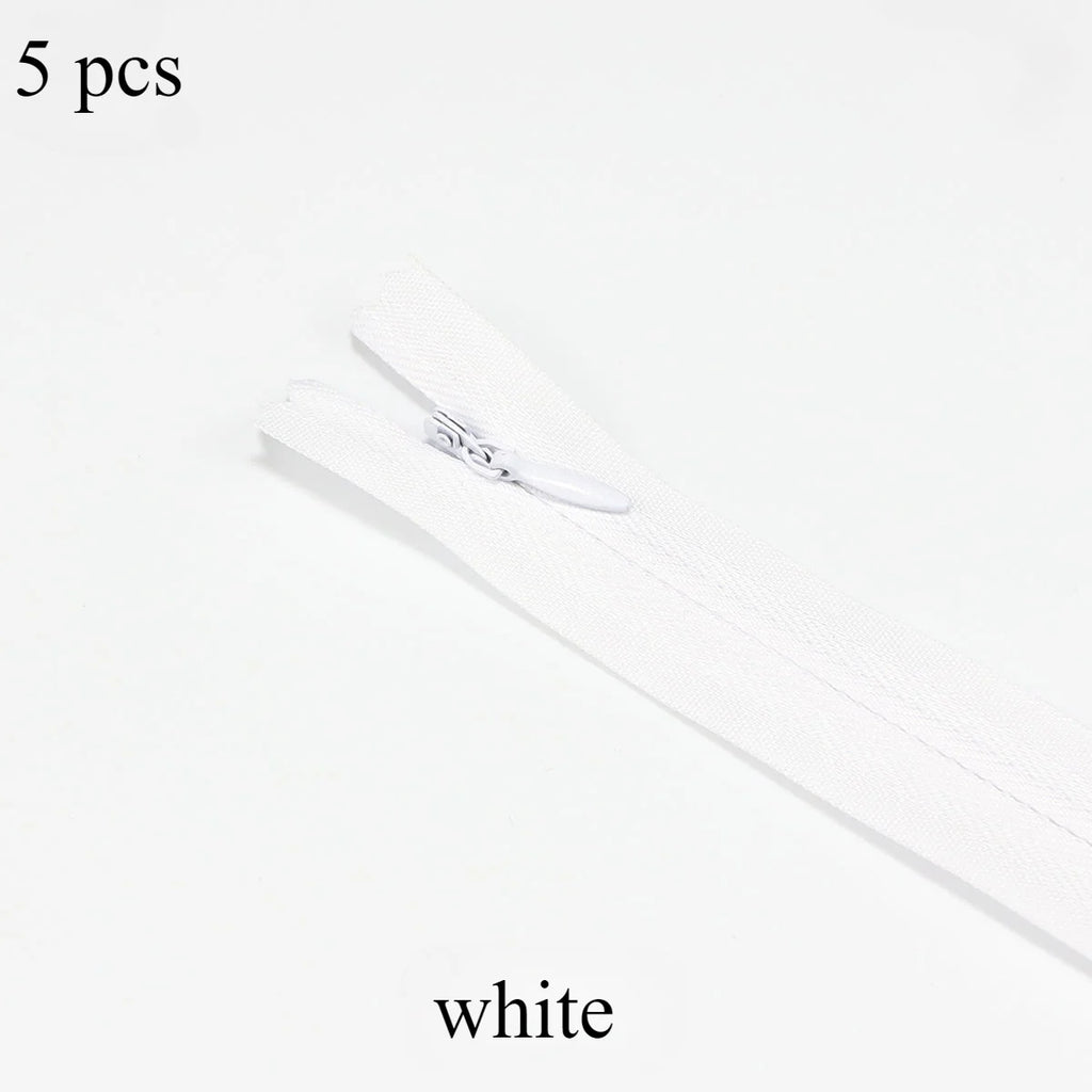 Invisible Zippers 5-Pack — Premium Hidden Zippers for Dresses, Pants & More (18cm–60cm)