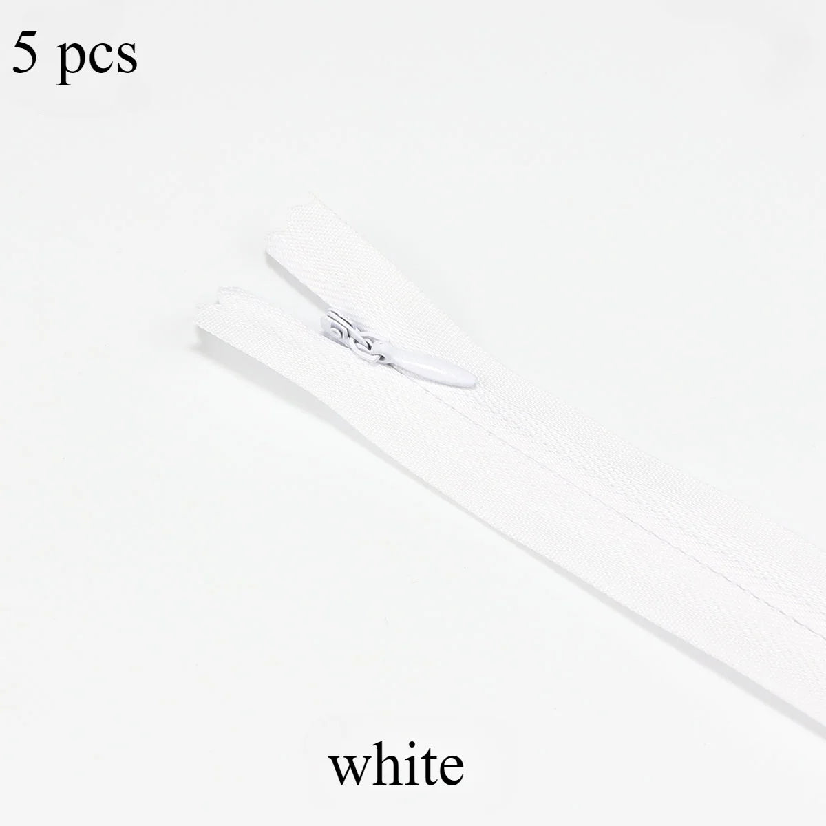 Invisible Zippers 5-Pack — Premium Hidden Zippers for Dresses, Pants & More (18cm–60cm)