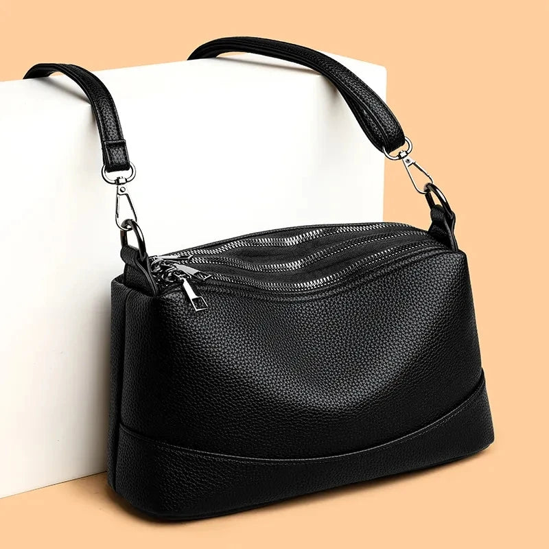 Soft PU Leather Shell Shoulder Bag – Fashion Luxury Crossbody Tote for Women