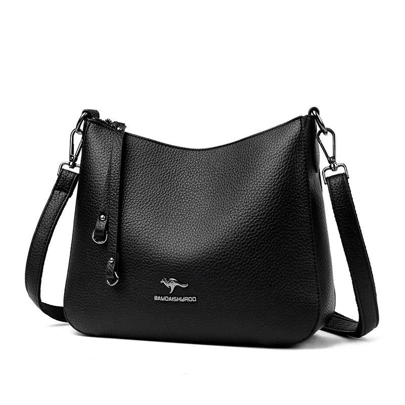 Luxury PU Tote Bag – Sequin & Tassel Designer Shoulder Crossbody Handbag for Women
