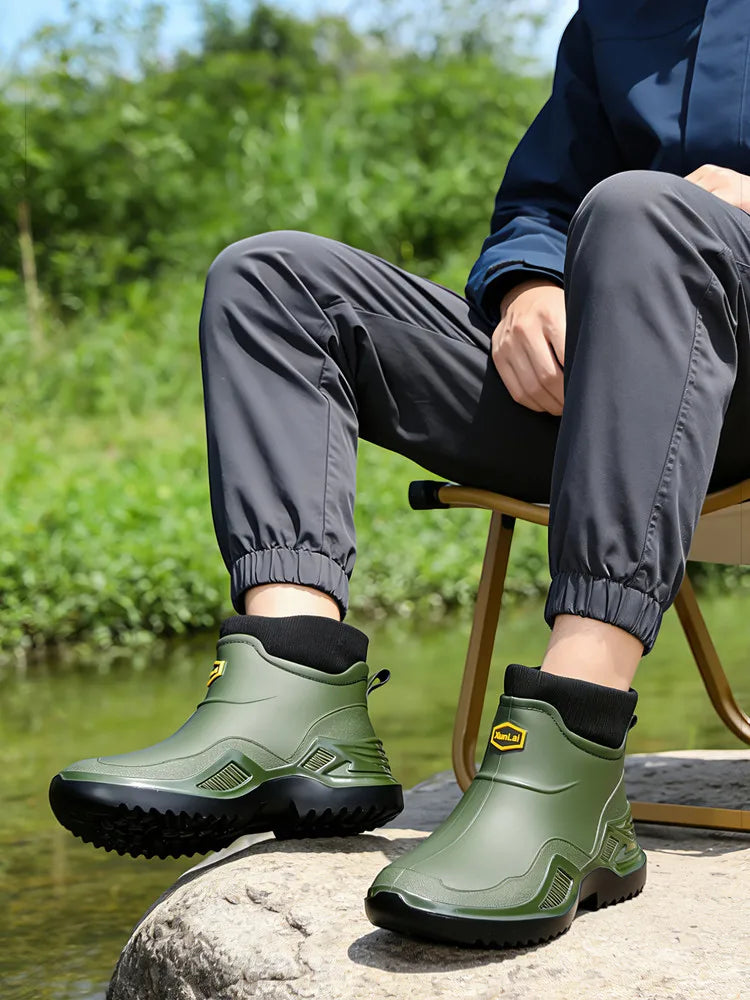 Men's Plush-Lined EVA Rain Boots