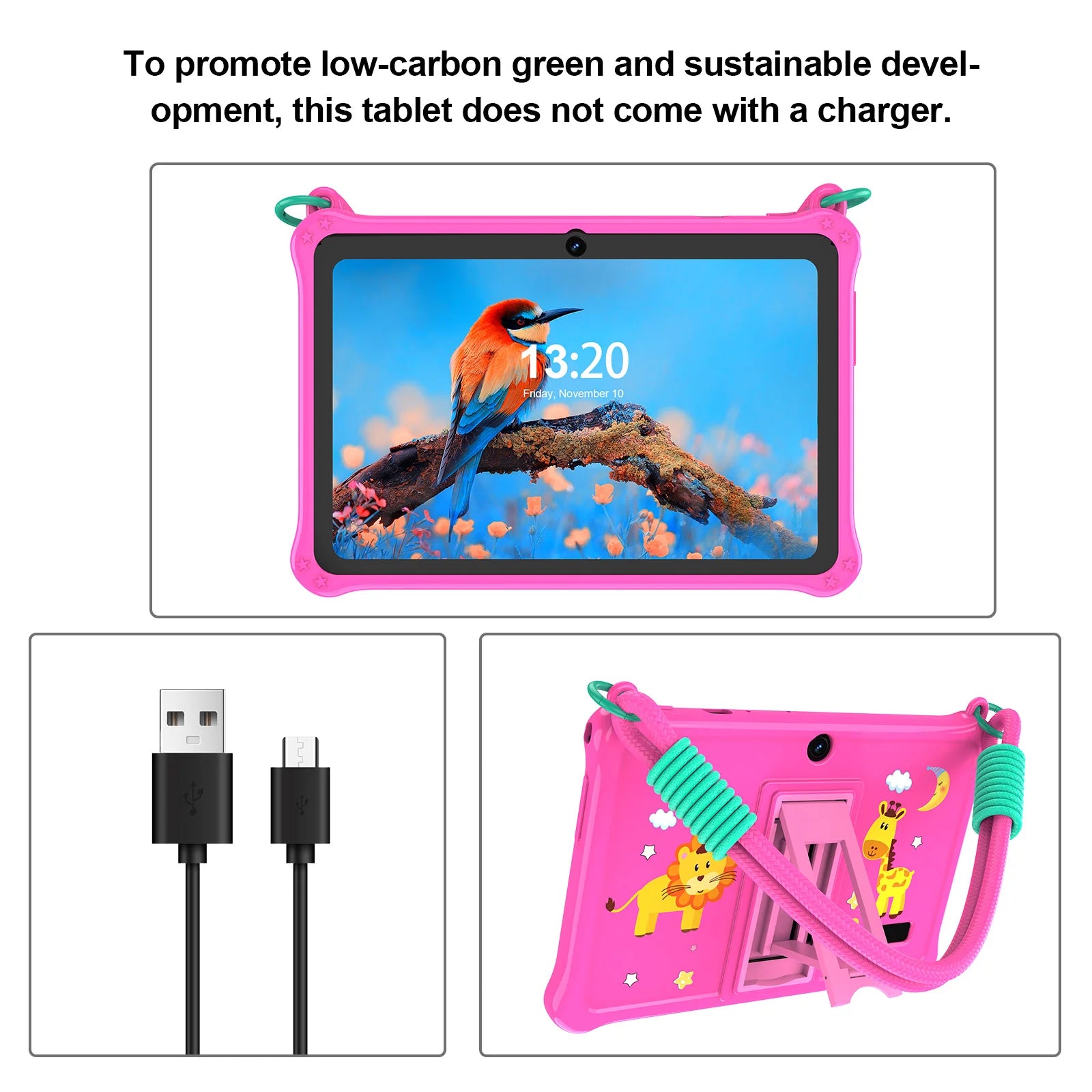 PRITOM K7 7" Kids Tablet – 4GB RAM, 32GB, Android 13, Wi-Fi, Parental Controls