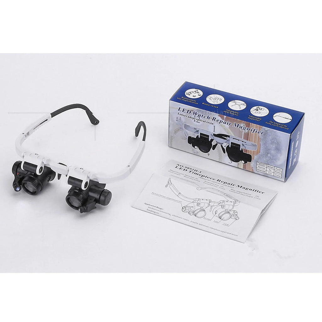 Adjustable Jewelry Loupe Magnifier — 8X 15X 23X with LED Light