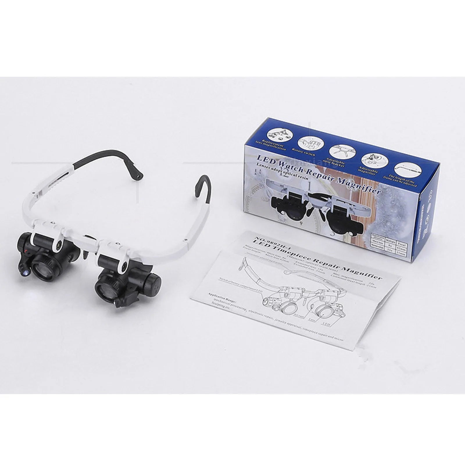 Adjustable Jewelry Loupe Magnifier — 8X 15X 23X with LED Light