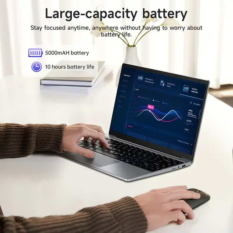14.1" Intel Core i3-6100U Ultra Slim Laptop – Up to 32GB DDR3, 2TB SSD, Windows 11 Pro