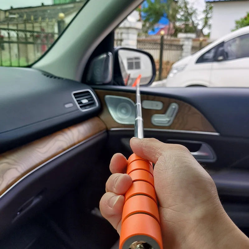 Telescopic Car Rearview Mirror Wiper & Window Cleaning Brush – 21–98cm, 5 Colors