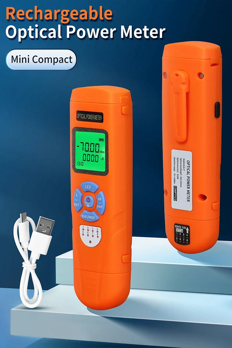 High-Precision FTTH Fiber Optic Power Meter — Digital Optical Signal Tester