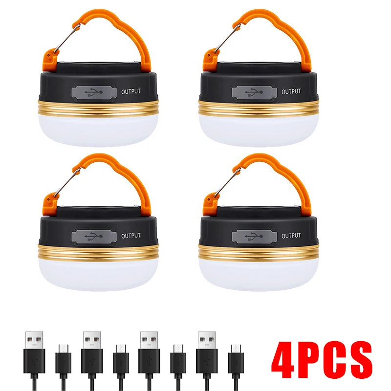 10W USB Rechargeable Camping Lantern – 1200mAh Portable Hanging Tent Light for Hiking & Outdoor Use