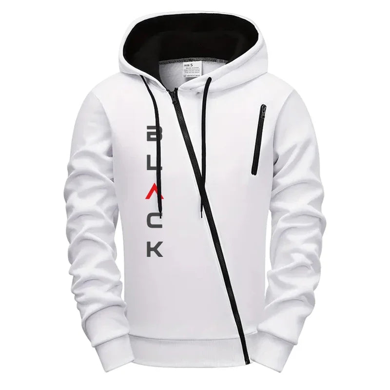 Men's Letter Print Zipper Hoodie Jacket & Jogger Pants Set – Casual Fashion Autumn Winter Tracksuit