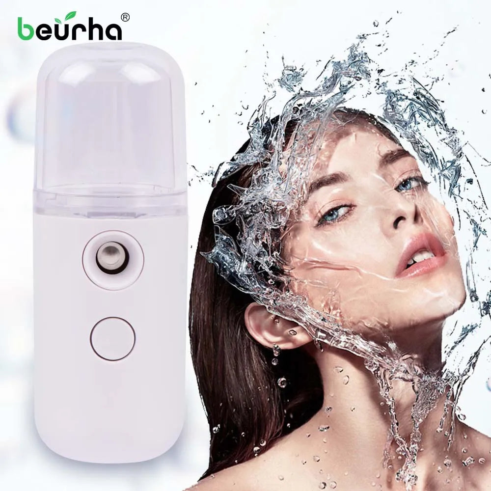 Nano Mist Face Steamer – USB Rechargeable Facial Humidifier & Skin Moisturizer