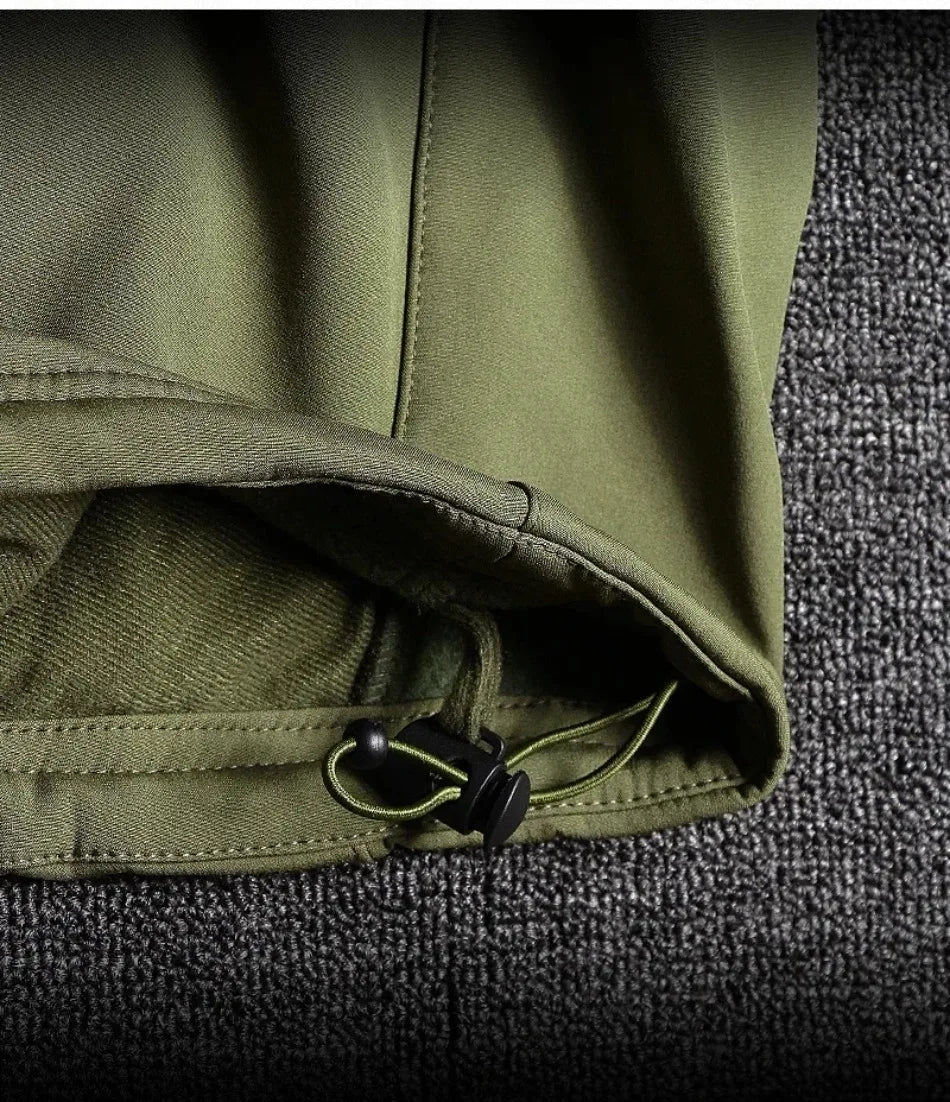 Men's Camo Waterproof Tactical Jacket & Fleece Pants Set – Winter Hunting Outdoor 2-Piece