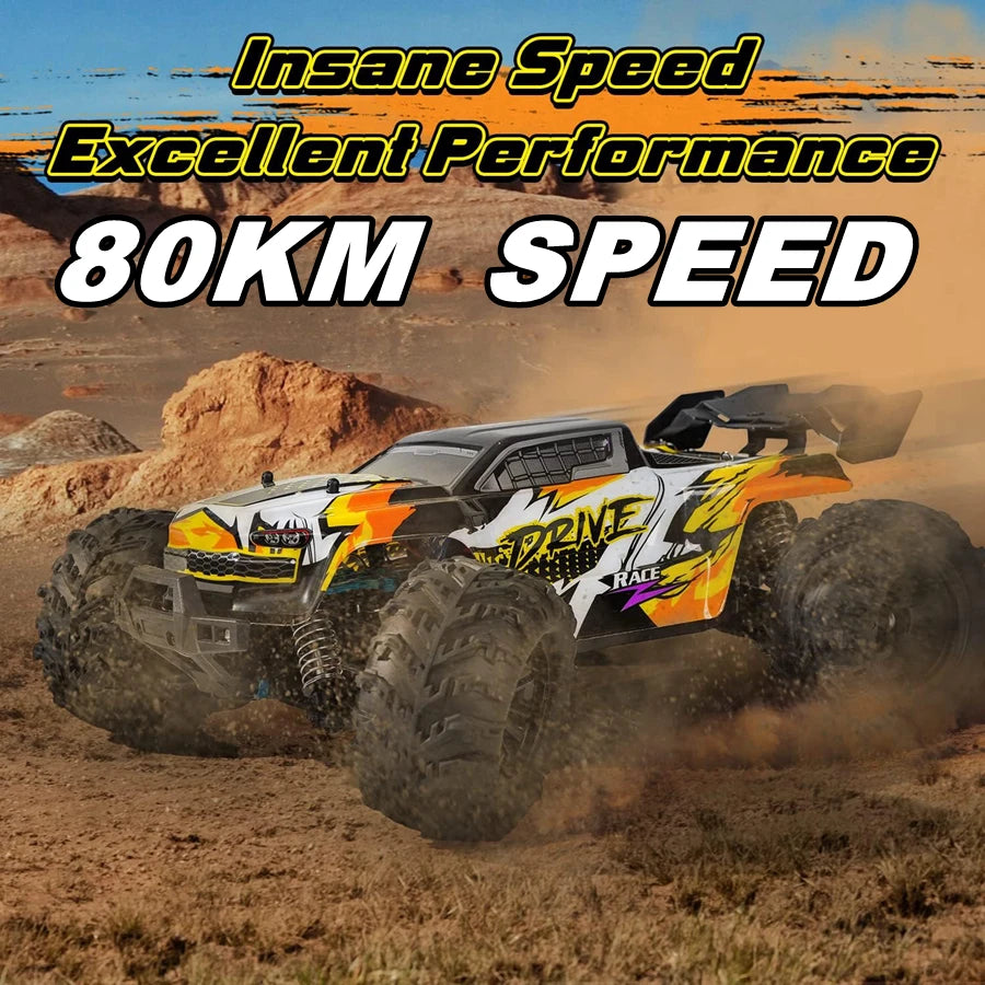 1:16 Scale 4WD High Speed RC Car – 80KM/H Brushless Off-Road Racing Drift Buggy