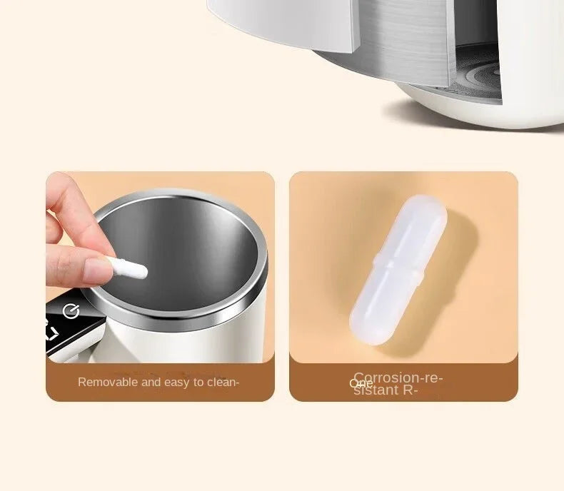 380ml Self-Stirring Electric Coffee Mug – IPX67 Waterproof, LCD Temp Display & USB-C Rechargeable Auto Mixing Cup