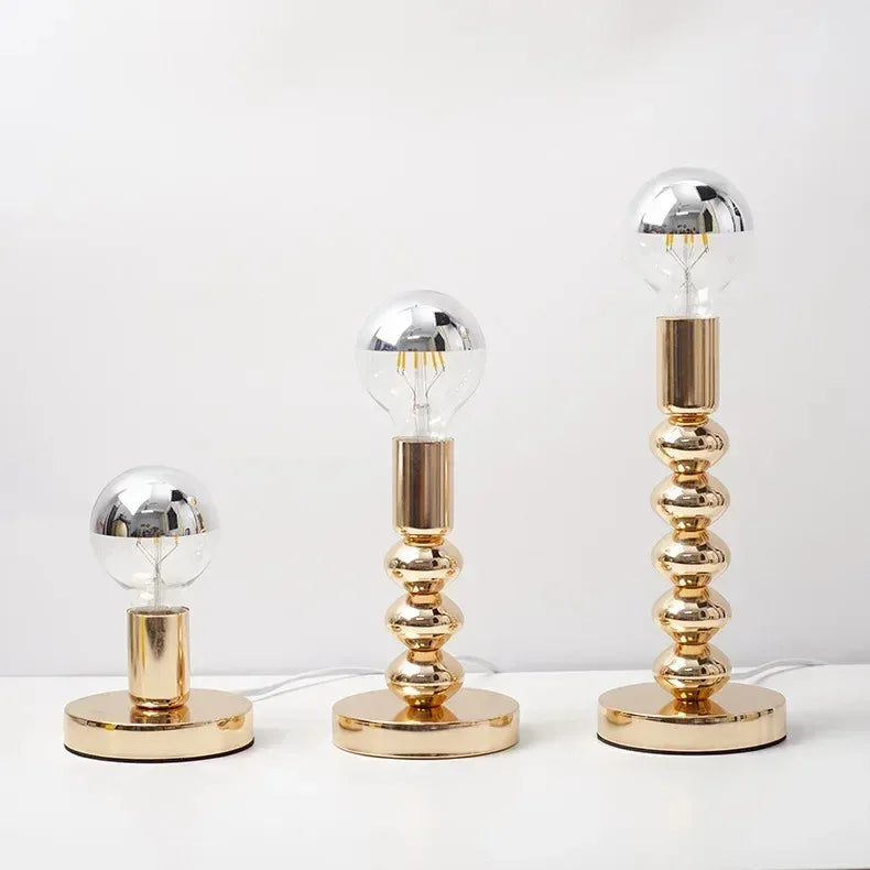 Bauhaus Table Lamp – Chrome & Warm LED Lighting
