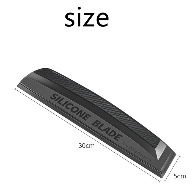 Soft Silicone Car Squeegee — Non-Scratch Window Wiper & Water Drying Blade for Car & Home Glass